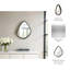 Miroir mural asymétrique décoratif avec cadre en métal texturé - Grand miroir mural parfait pour les décorations de salle de bain, de chambre à coucher ou de salon - Miroir décoratif chic pour décoration intérieure - 19 po, bronze-1884150780-1884150668