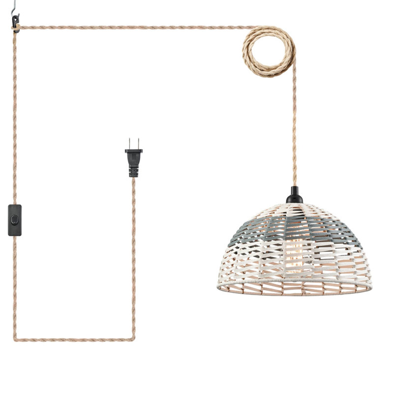 Luminaire suspendu en dôme avec interrupteur Farmhouse