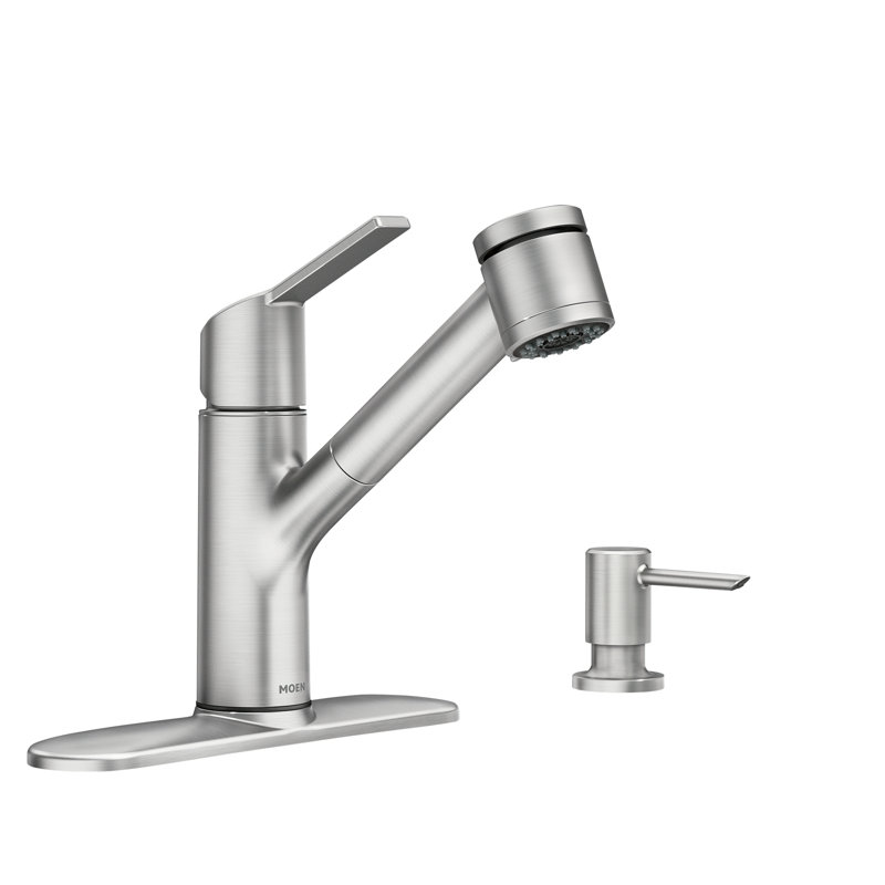 Sombra Single-Handle Pull-Out Sprayer Kitchen Faucet with Power Clean Spray Technology