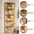 66.9'' H X 17.2'' W Wood Fan-Shaped Bookcase 6-Tier Storage Corner Shelf-518053607