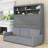 Queen Wood Murphy Bed with Sofa and Shelves-690668127