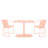 Coral Bistro Furniture - Iron Construction Elegant Garden Table Made For Outdoor