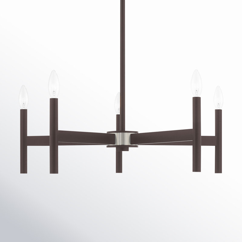 Martella 5-Light Chandelier, Bronze, 5 lumières