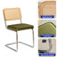Tristen Rattan and Fabric Upholstered Dining Chairs-124083191-124083193