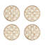 Mocha Check Appetizer Plates