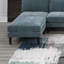 Superbe ensemble modulaire 6 pièces 4X sans accoudoirs 2X repose-pieds canapé de couleur minérale en tissu Morgan