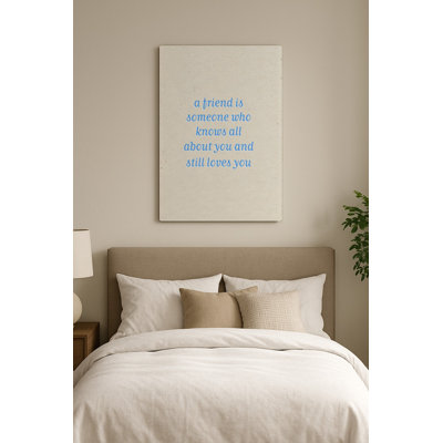 A Friend Is Someone Who Knows All About You and Still Loves You — Geometric Low-Poly — Portrait Metal Wall Art