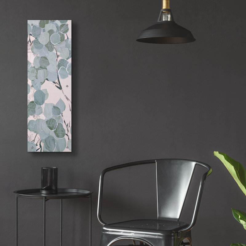Art mural en verre eucalyptus vert 1 pi par Coco Good, H 36 po x l 12 po