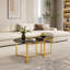 Ensemble de tables basses gigognes, table basse ronde moderne avec structure en métal-859369560