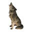 Statue de jardin loup hurlant en résine 29,72 po