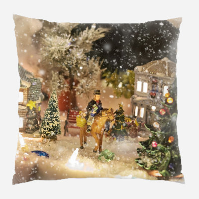 Canvas Outdoor Reversible Throw Pillow