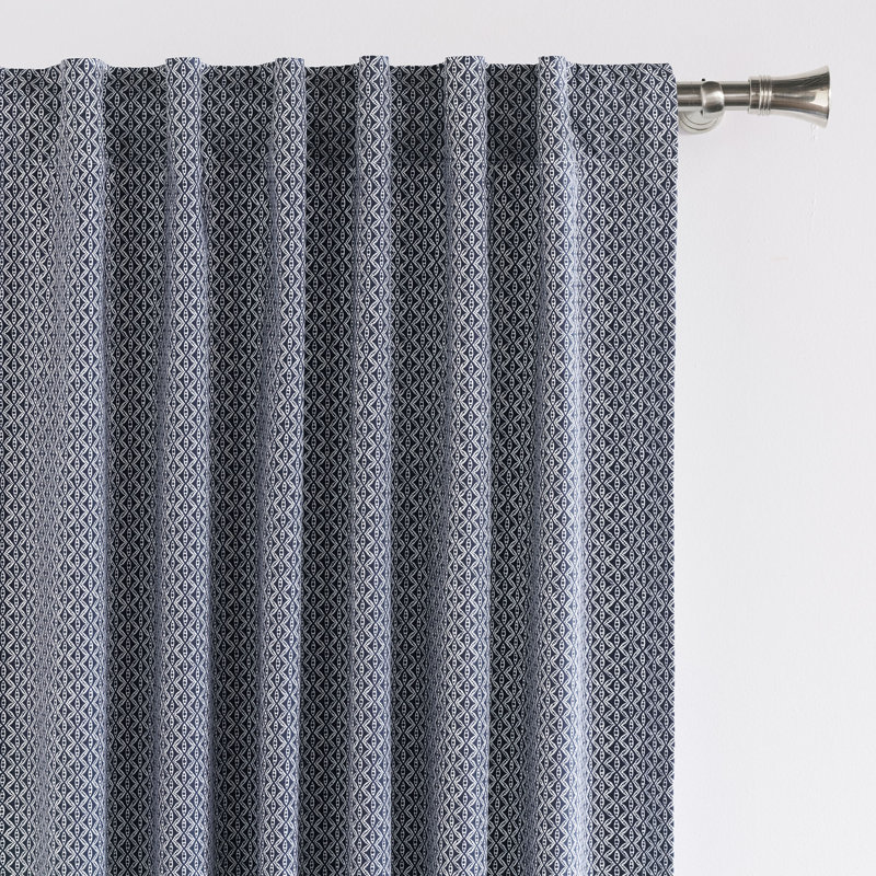 Tucker 100% Cotton Room Darkening Curtain Single Panel, 96" x 84"