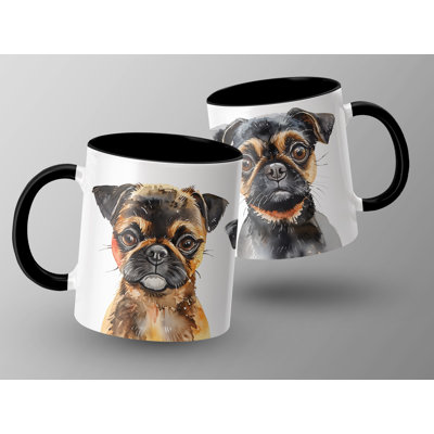 11oz Watercolour Brussels Griffon Trio Design Coffee Mug