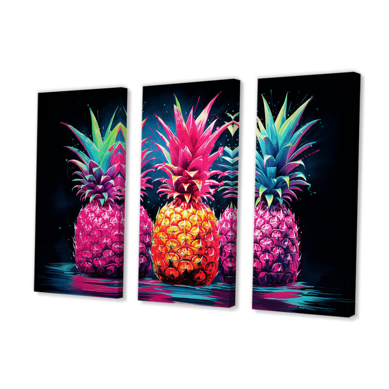 Ensemble de salon Neon Pinapple Nectar IV - Pineapples, H 28 po x l 36 po x P 1 po