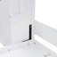 Grand lit escamotable mural avec placard, tiroirs et tablettes, blanc-224209642-224209643