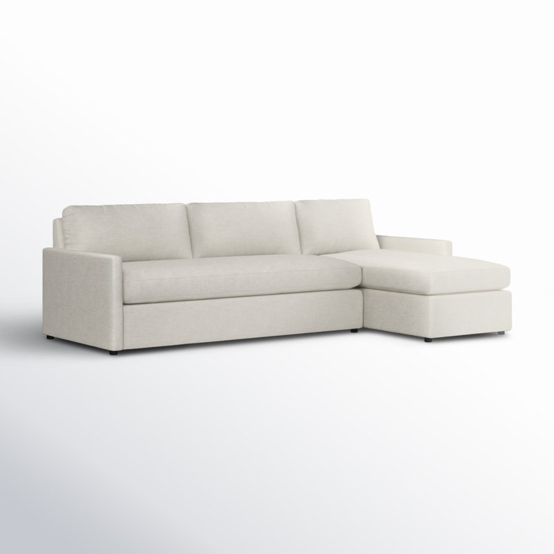 Damari 2-Piece Upholstered Sectional, Nomad Snow Crypton® Chenille, Left Hand Facing