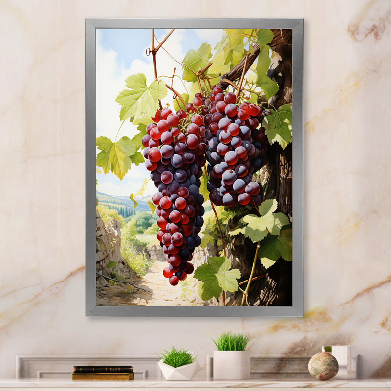 Vineyard - Ancienne sagesse - reproduction sur toile, H 44 po x l 34 po x P 1,5 po, Cadre photo argenté