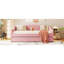 Lit de jour rose accrocheur avec lit gigogne coulissant et chariot à énergie double rembourré molleton-2147278080-2147278086