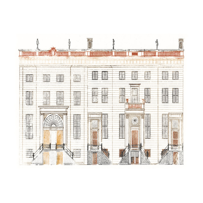 Impression sur toile Leeola Amsterdam Canal House V par Johan Teyler, H 24 po x l 36 po