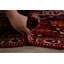 Tapis unique en laine noué à la main style Shiraz des années 1970 de 7 pi 2 po x 10 pi 8 po rouge / bleu Omena