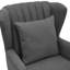 Aeroome Upholstered Wingback Chair With Footstool-1048127151