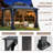 Aluminum Patio Gazebo - Galvanized Steel Hardtop Gazebo with Curtains & Netting-108467015