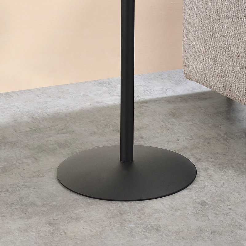 Table de bout avec plateau en marbre texturé, Gris
