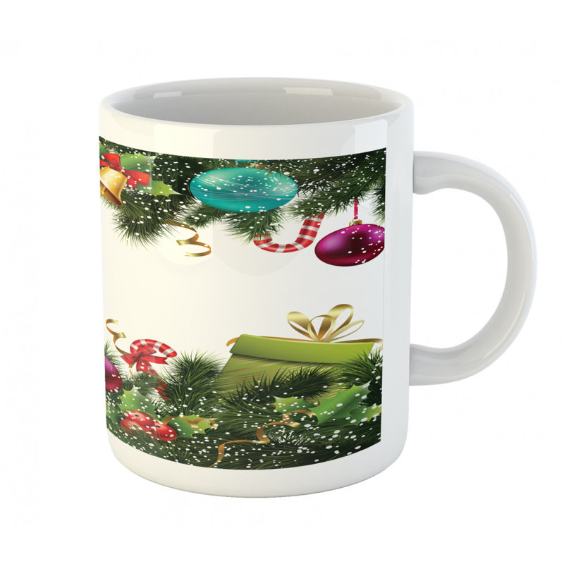 Grande tasse à café holly guirlande