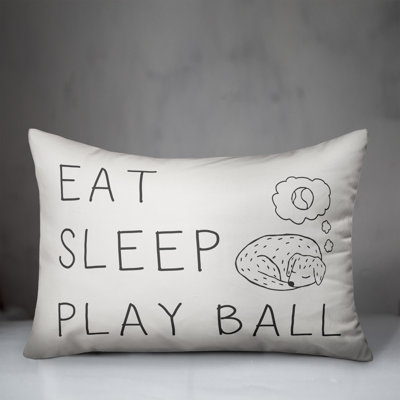  Eat Sleep Play Ball Lumbar Pillow