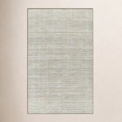 Acerra Hand Woven PET Geometric Green Indoor Outdoor Rug 7'10" X 9'10"
