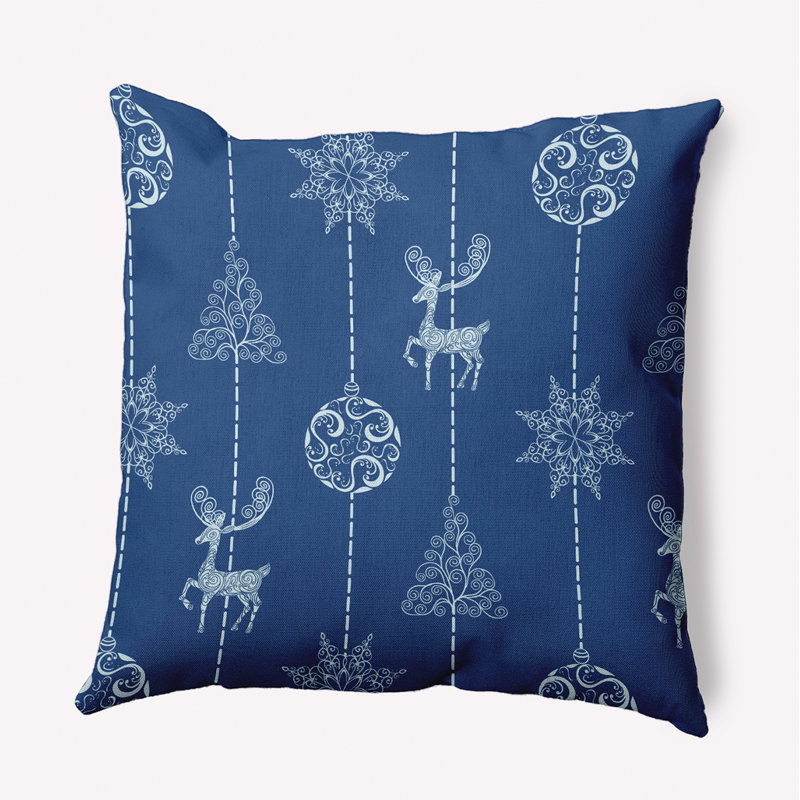 Coussin intérieur / extérieur Christmas Lines, H 16 po x l 16 po, Île Seymour Nord, Galapagos