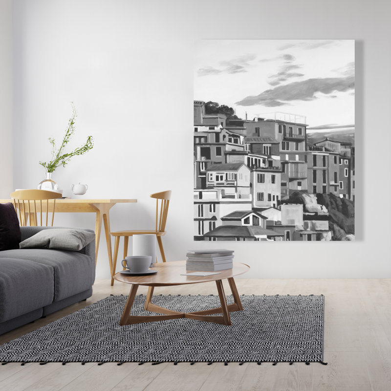 Manarola en Italie - Toile grise de bureau pour la décoration intérieure
