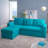 Reversible Modular L Shaped Couch, Velvet Sleeper Sectional Sofa Bed with Storage Chaise, Pull Out Convertible Sofa-1017160175-1017160169
