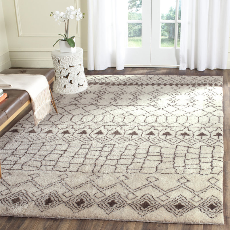 Tapis en laine noué à la main Burgess, Rectangle 9 pi x 12 pi