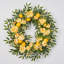 Couronne en soie pivoine et citron-102768249