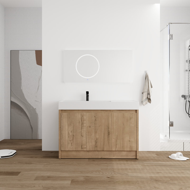 Meuble-lavabo simple 47,54 po avec plateau en résine Taliyah