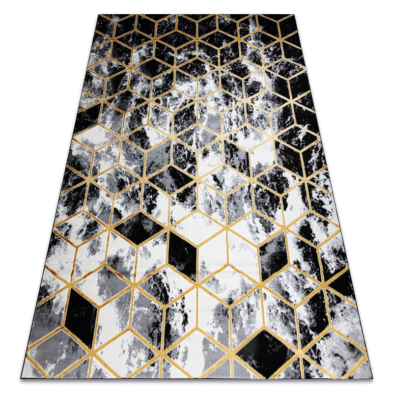 Aahaan Rectangle Geometric Area Rug, Rectangle 280 x 370cm