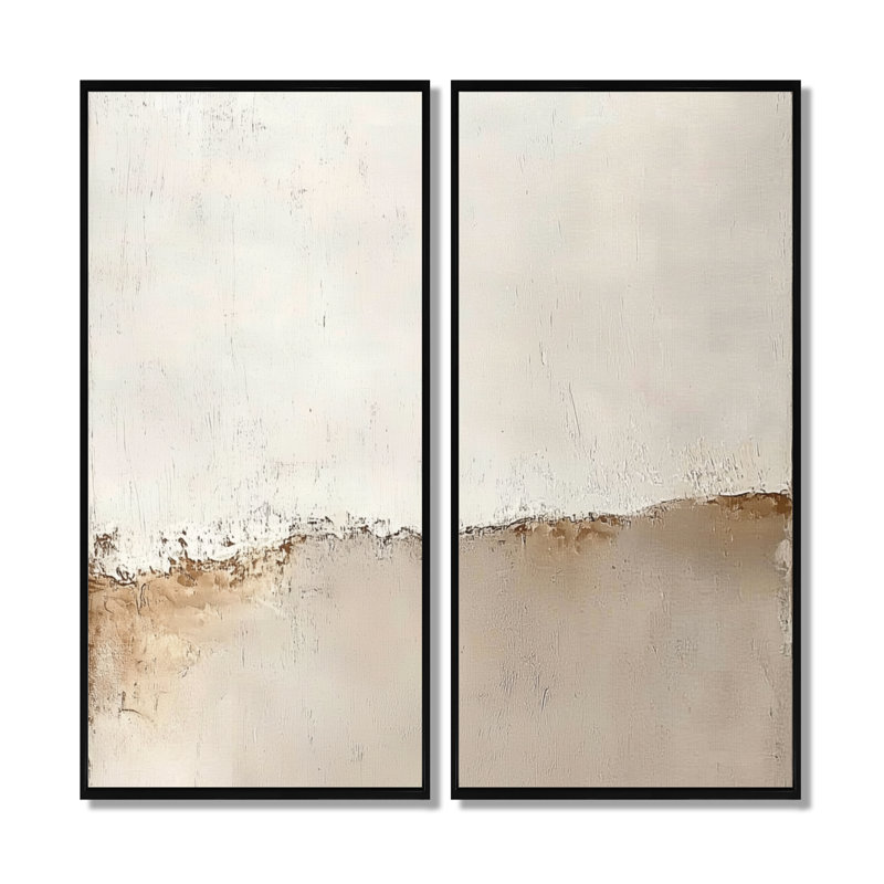 «Gold White Shadow Lines Abstract - Minimalisme, impressions encadrées, art mural sur toile doré minimaliste 2 pièces, Noir