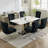 Tufted Velvet Upholstered Dining Chair with Silver Metal X-Legs-1998082131