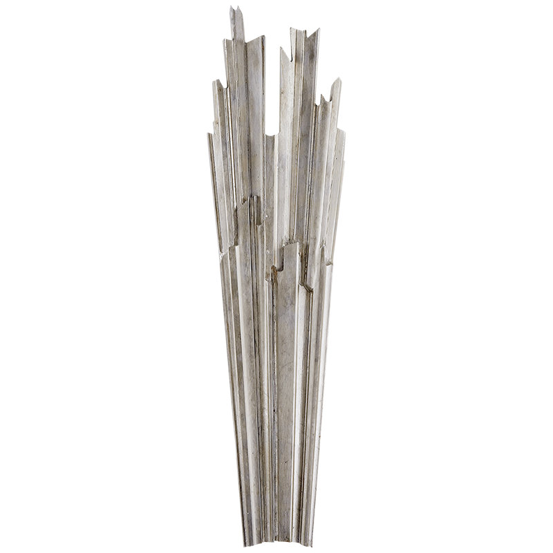 Chapman & Myers Claymore Tall Sconce, Burnished Silver Leaf