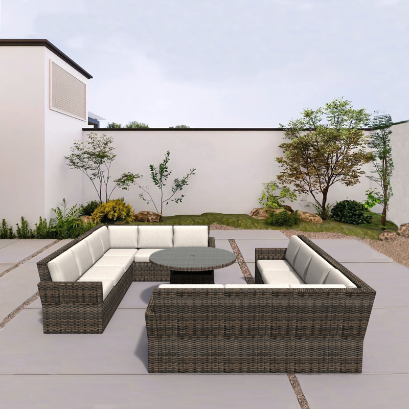 Kishlicky 12- Person Outdoor Seating Group With Cushions