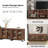 Modern TV Stand With Glass Doors For 110 Inch Tvs, 3 In 1 Entertainment Center Console With Adjustable Shelves And Metal Base For Living Room, Bedroom-453086508-453086507