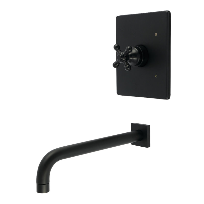 Kingston Brass Metropolitan Single-Handle Pressure Balanced Tub Faucet, Matte Black
