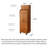 Medieval‑style Cherry Wood Multi‑layer Jewelry Cabinet with Wheels for Bedroom
