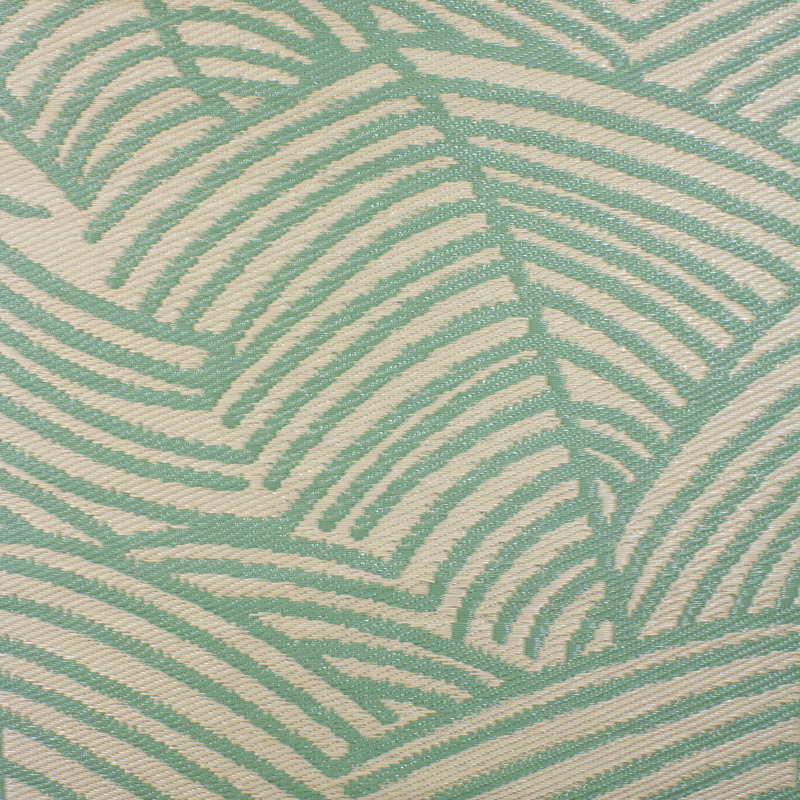 4' x 6' Green and Tan Palm Leaf Outdoor Area Rug
