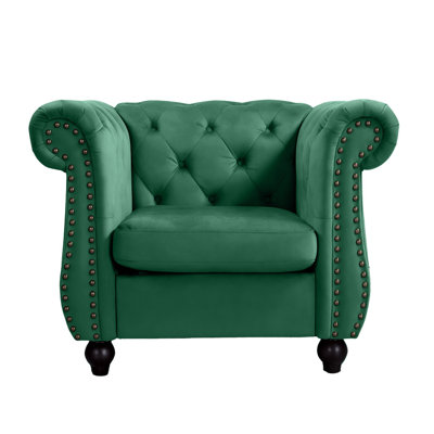 Chesterfield style tufted back armchair