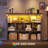 10-cube Storage Cabinet With Built-in Outlets & Led Lights - Tv Stand, Organizer, 39.4"H x 47.2"W x 11.8"D-697541428-696807916