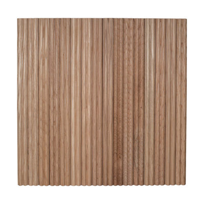 Panneau mural décoratif en forme de tambour flexible 3/8 po x 1 pi x 4 pi Red Oak