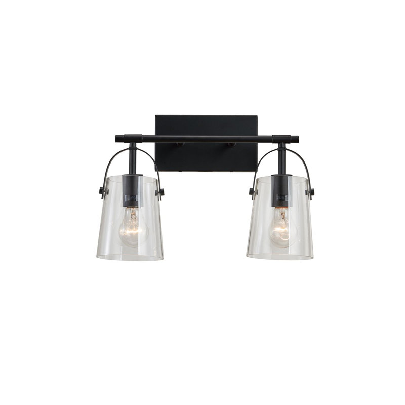 Éclairage de salle de bain à intensité variable 2 lumières Joines, Noir
