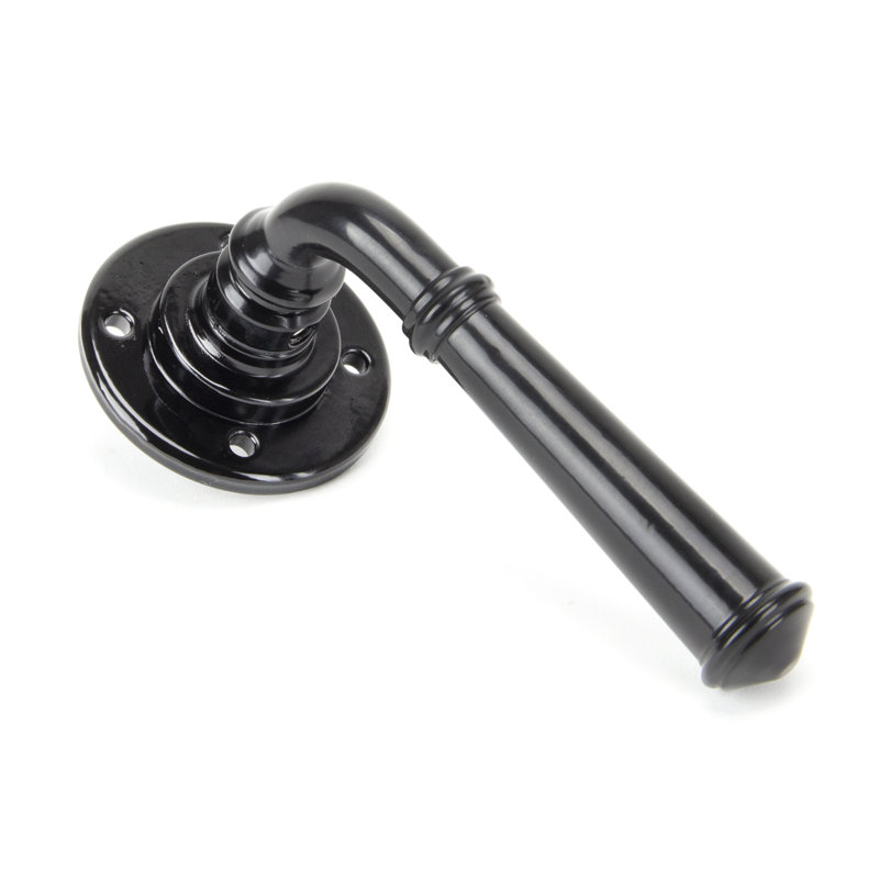 Regency Lever on Rose Set - Unsprung, Black